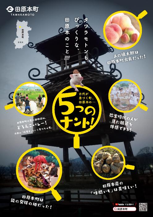 田原本町観光プロモーションビデオ『5つのナント！』ポスター