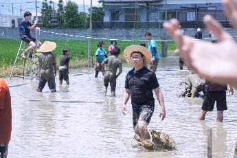 どろんこバレー写真