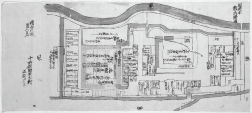 田原本郭内絵図（左が北）の写真