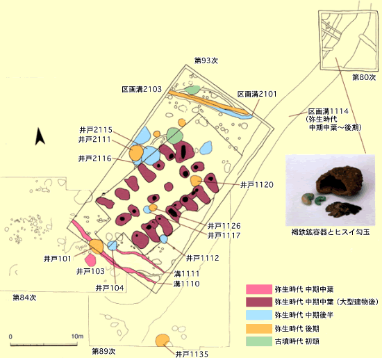 区画溝の位置を説明する地図