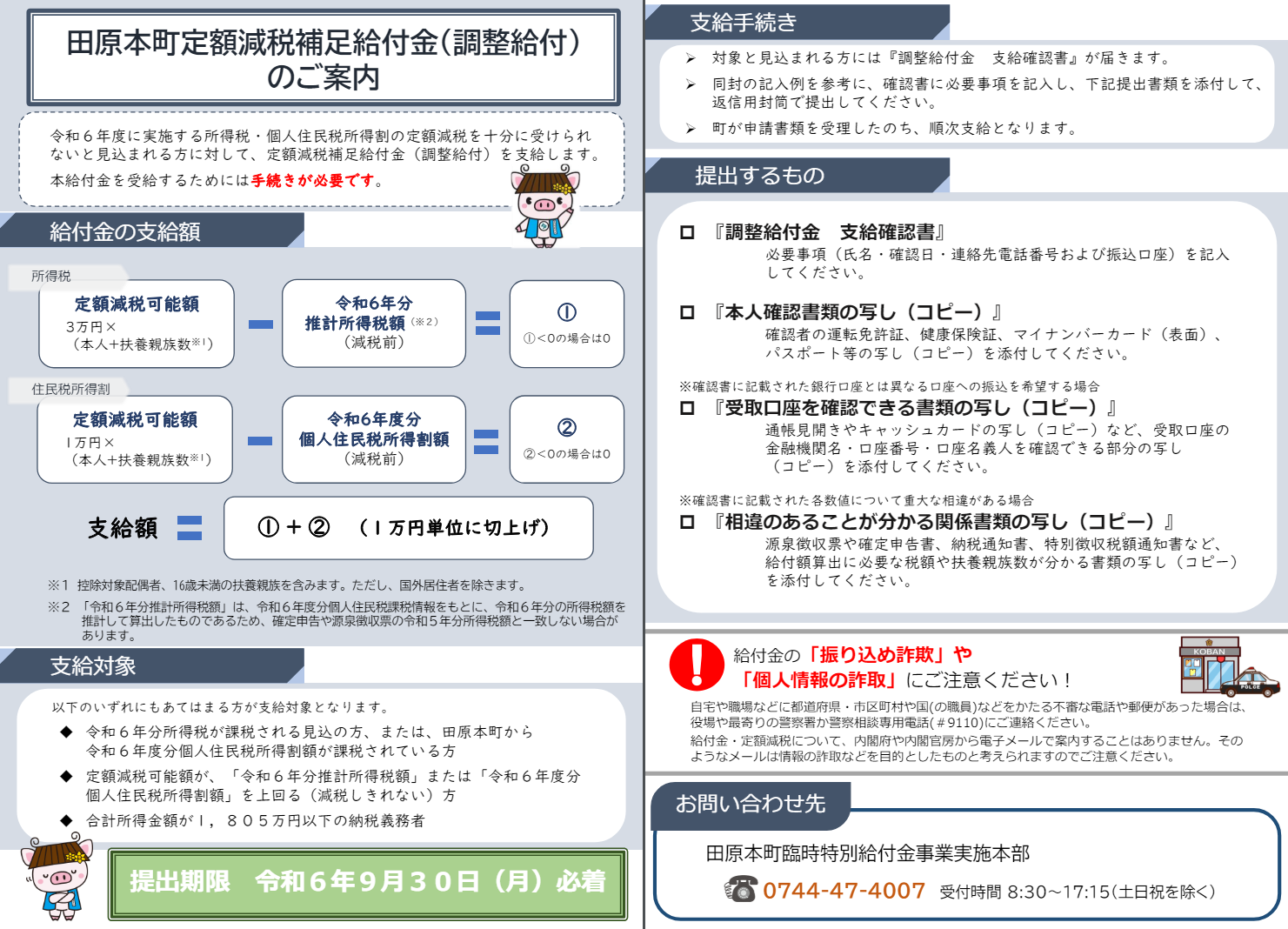 R6年度定額減税補足給付金(調整給付)チラシ