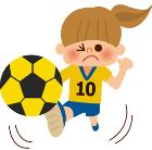 サッカーをしている子供の画像