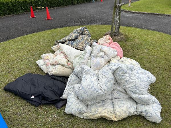 収集した羽毛製品