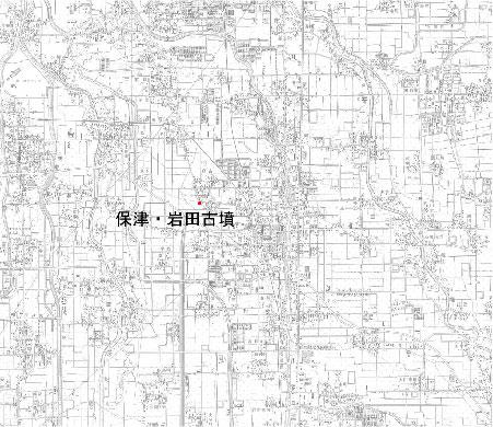 保津・岩田古墳の所在地を示す地図