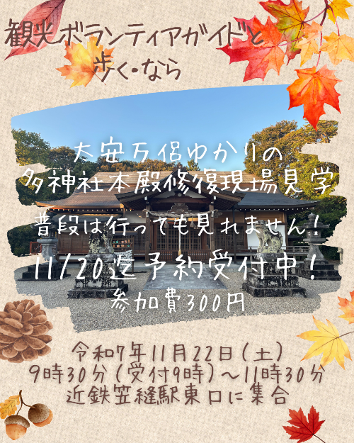 観光ボランティアガイドと歩くならチラシ